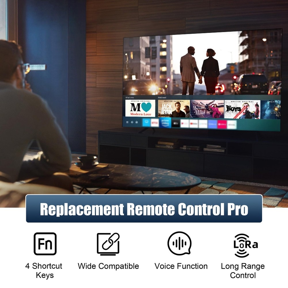 Replacement Voice Remote Control Compatible with Fire Smart TV white button