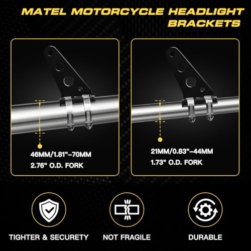 Motorcycle Headlight Bracket with Clamps Motorcycle Headlight Mounting Brackets
