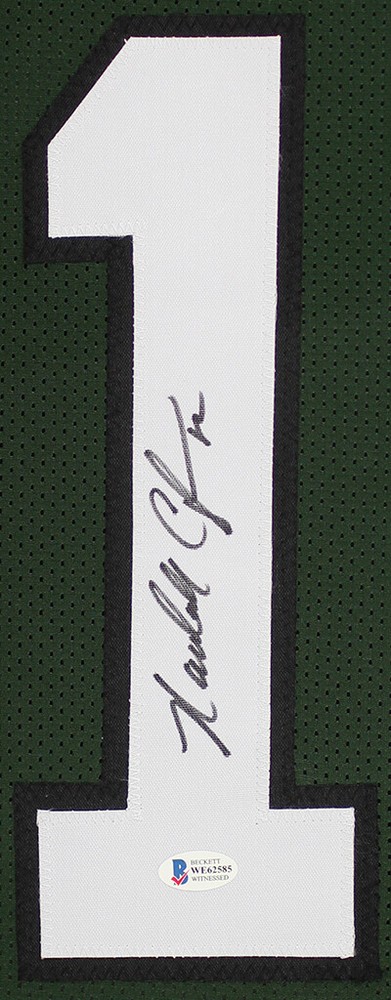 Randall Cunningham Autographed & Framed Green Eagles Jersey Beckett COA