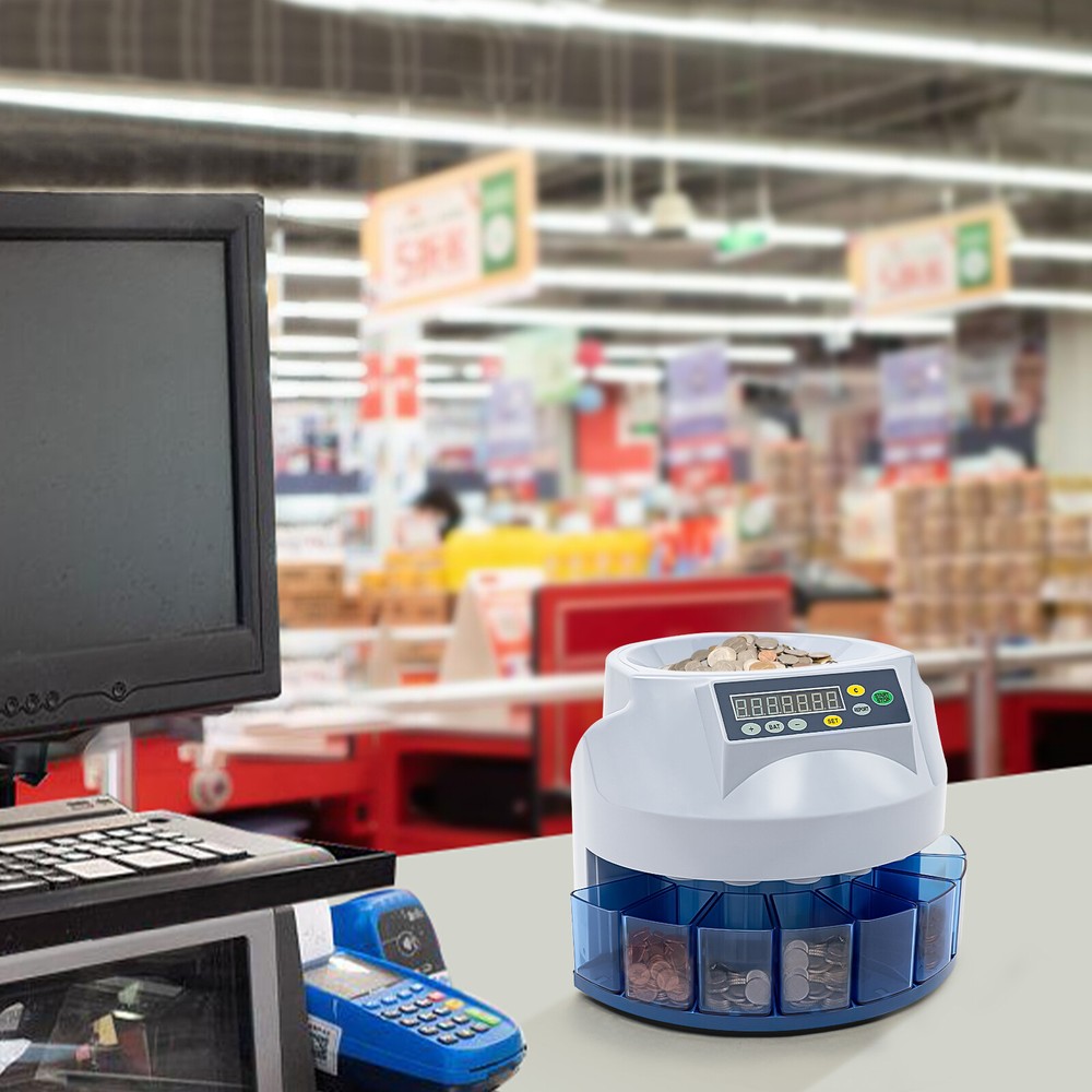 Digital Electronic Automatic Coin Sorter Machine Counter Counting Change Money