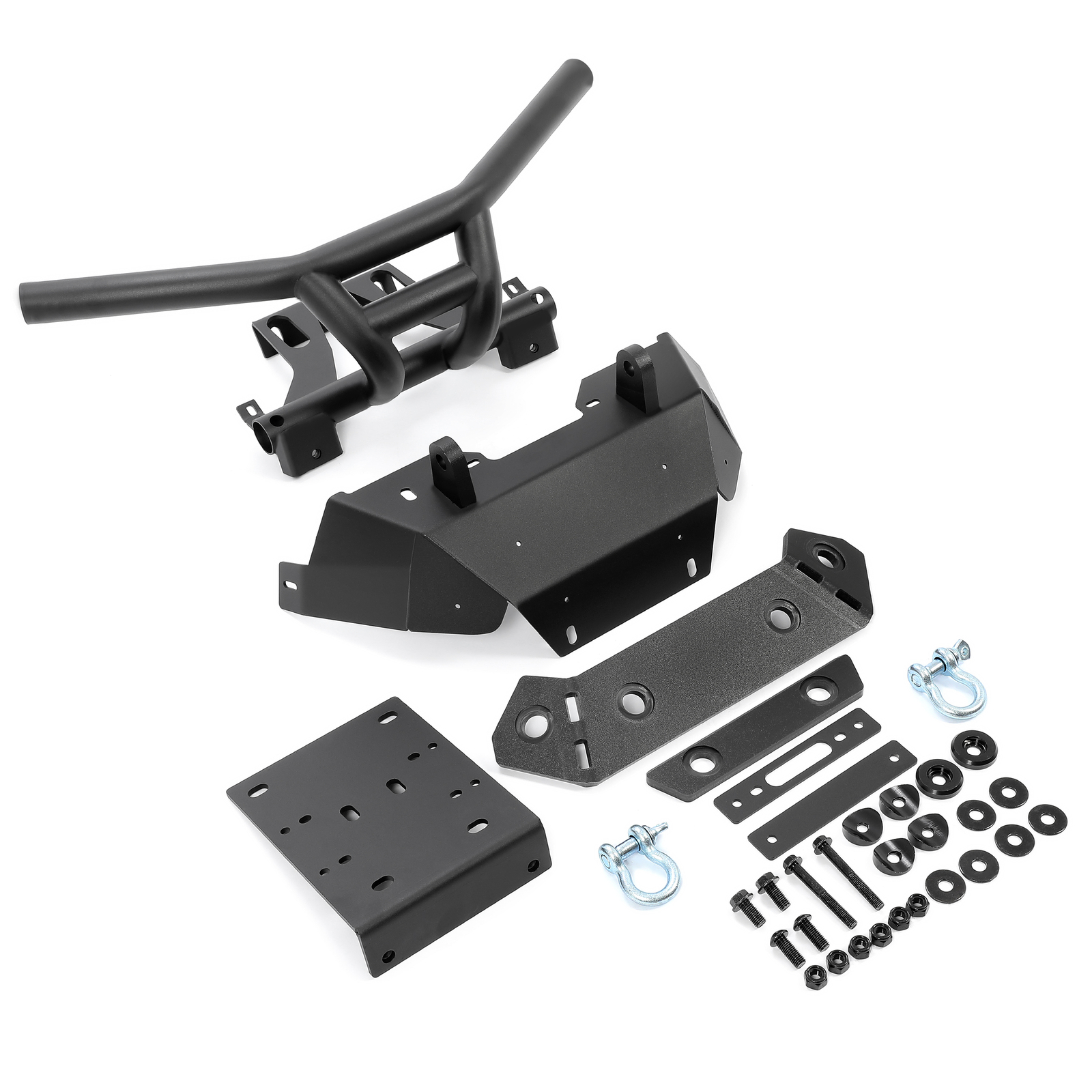 For Can-Am Maverick X3 17-23 Winch Ready Front Bumper W/ D-Rings Brush Guard