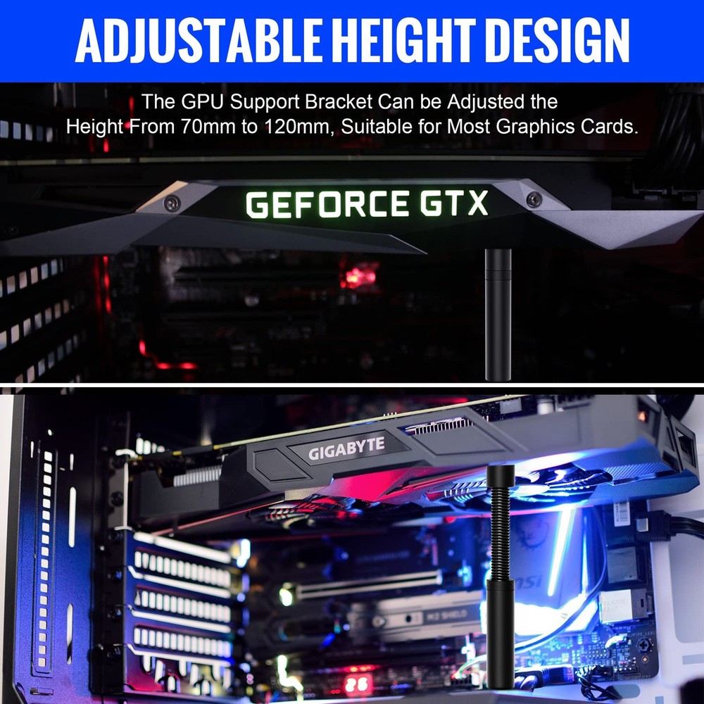 GPU Support Bracket, Graphics Video Card Brace with Height Adjustable, Anti S...
