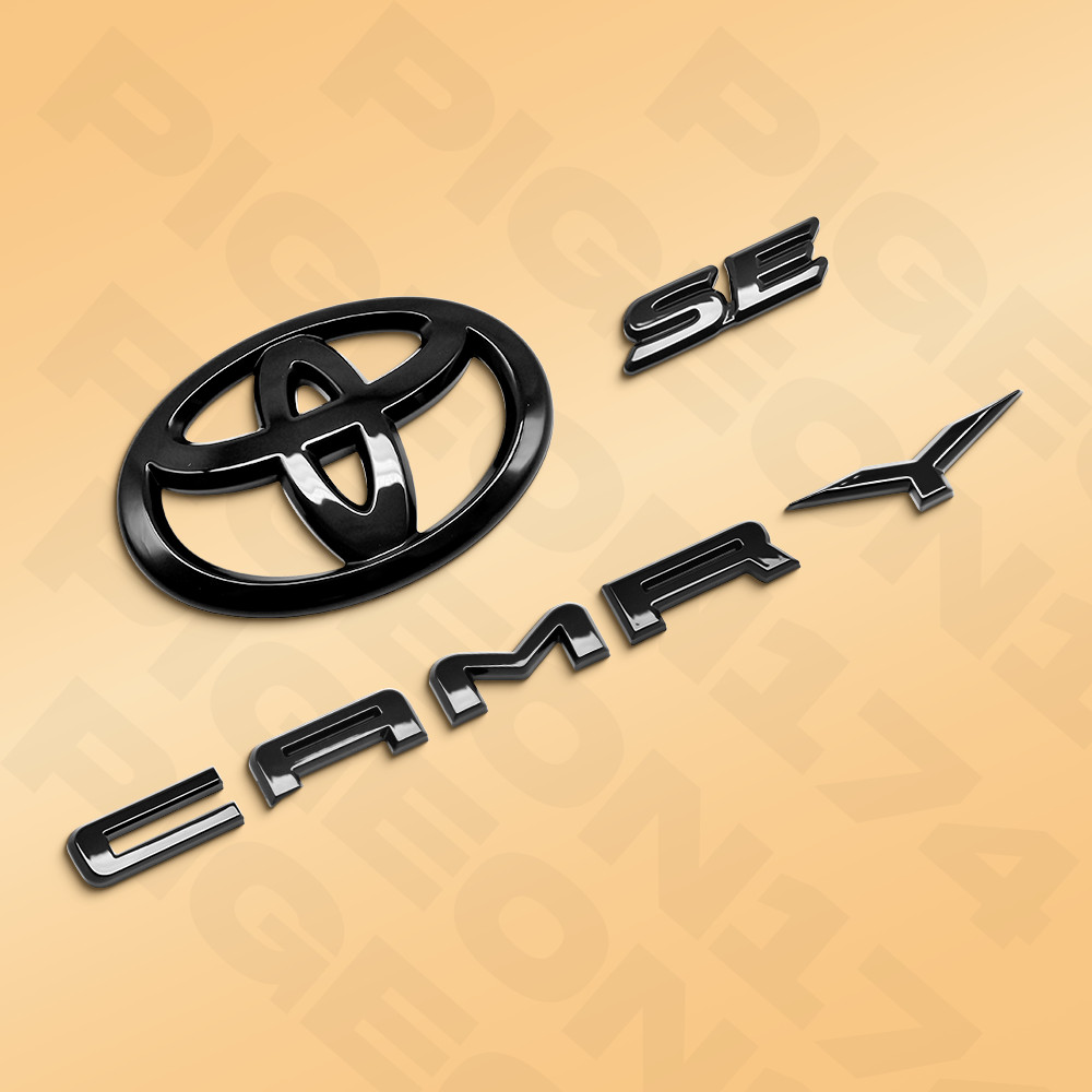 Gloss Black Out Emblem Badge Overlay Kits For Camry SE 2018-2024 Rear Liftgate