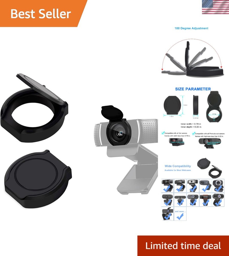 Universal Webcam Covers for Privacy Protection - 2 Pack with Strong Adhesive