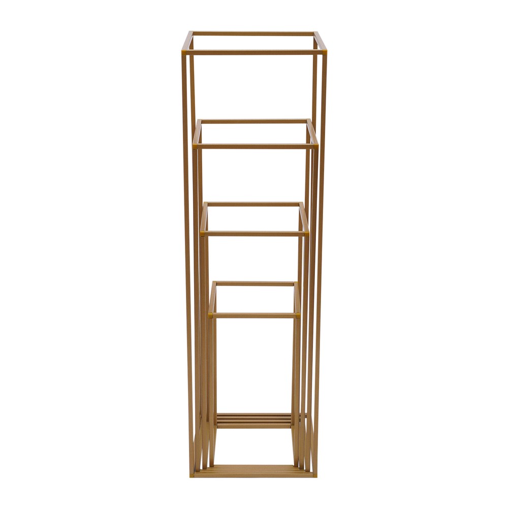 DIY Rectangular Rack For Wedding Table Centerpieces Decor Gold Flower Stand