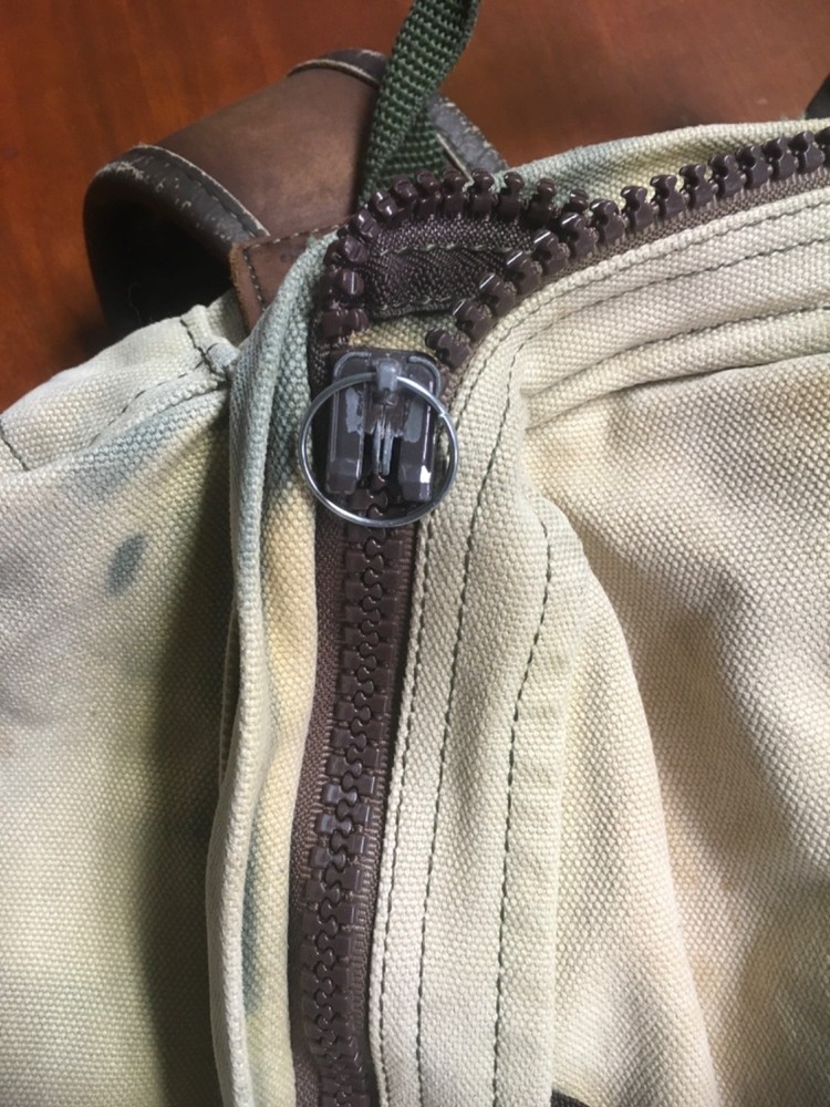 Duluth Pack Canvas Backpack Leather Straps USA Vintage