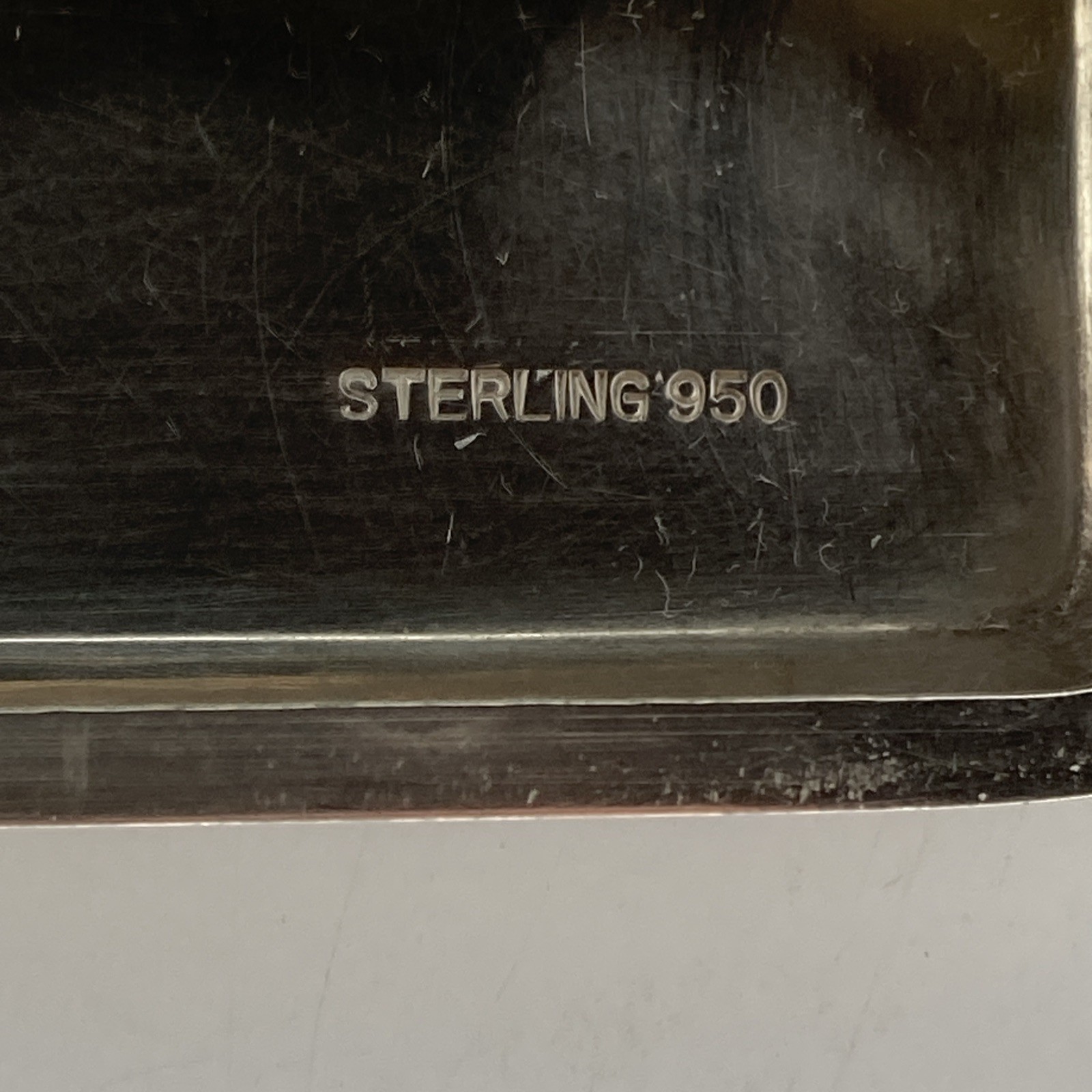 Sterling Silver .950 Cigarette Case Vintage Engraved~Made In Japan(130.5 Grams)