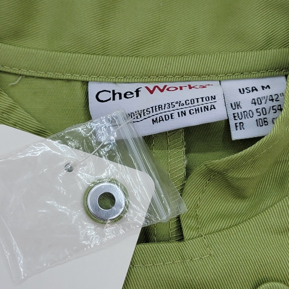 NWT Chef Works coat Medium avocado green Kitchen jacket