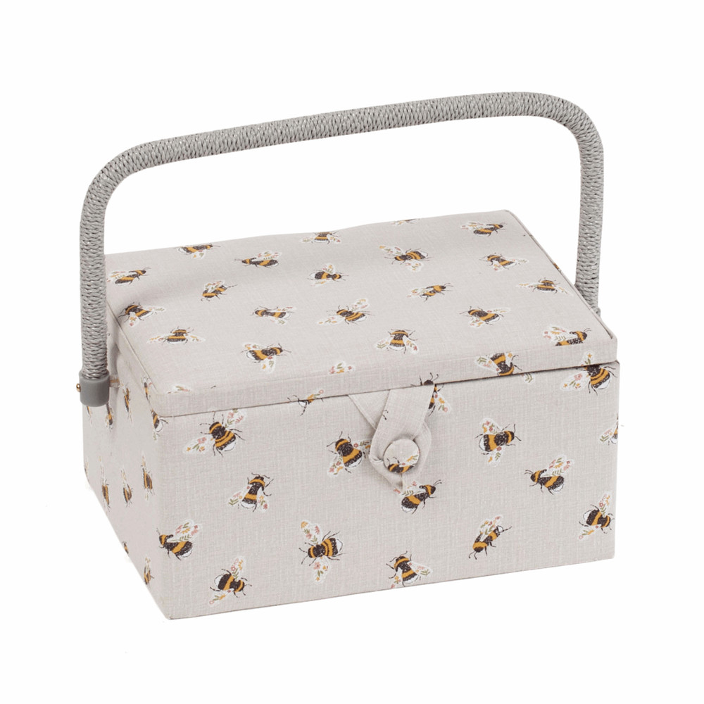 HobbyGift Medium Sewing Box - Bee Design - High Quality Storage