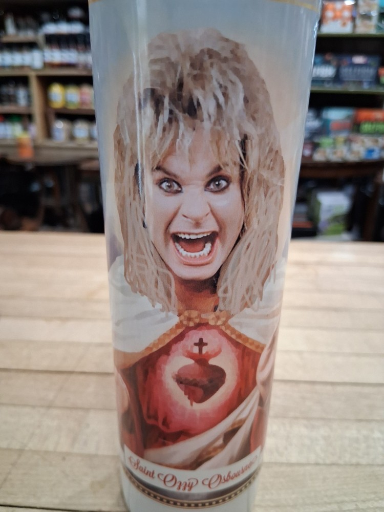 Ozzy Osbourne Prayer Candle – Devotional Glass Jar