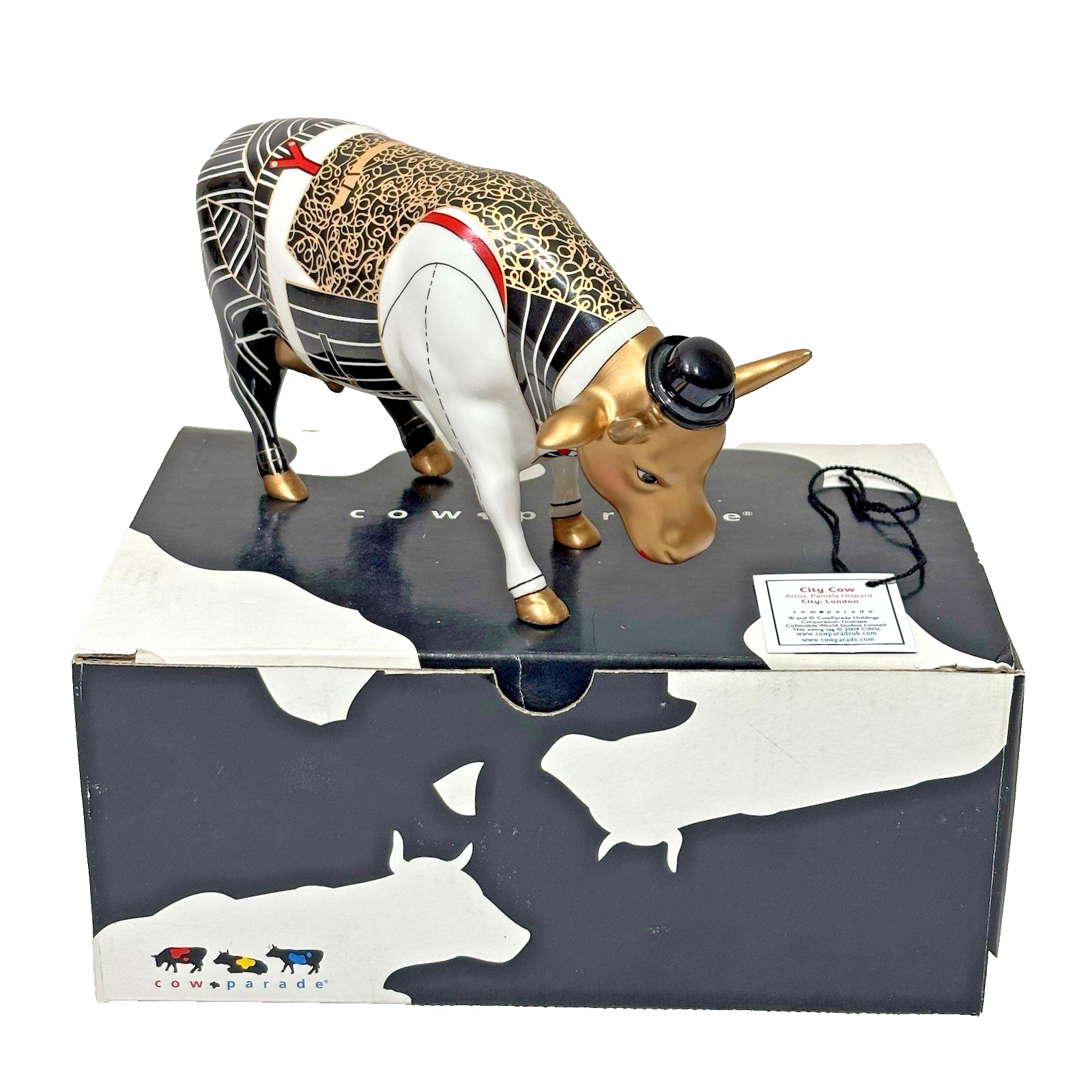 Cow Parade #6015 City Cow 2004 Westland Giftware Figurine with Box & Tag