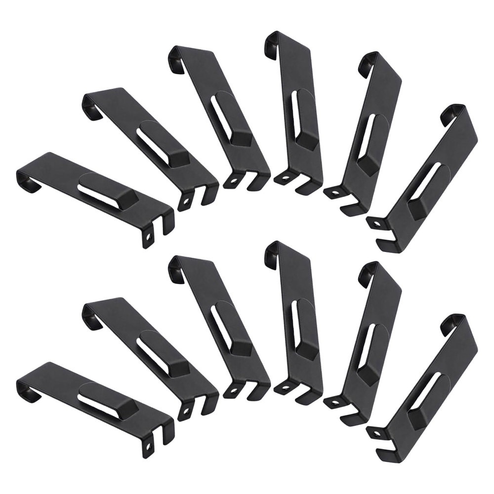12pcs Grid Wall Hook: Metal Wall Mounted Grid Panel Hanger - Utility Hook For