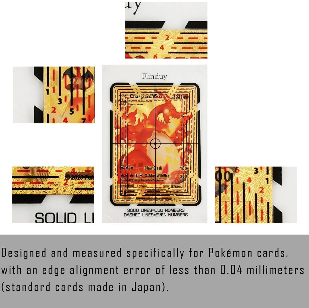 Card Grading Centering Tool for Pokemon, Card Cleaning Kit, Grading Tool