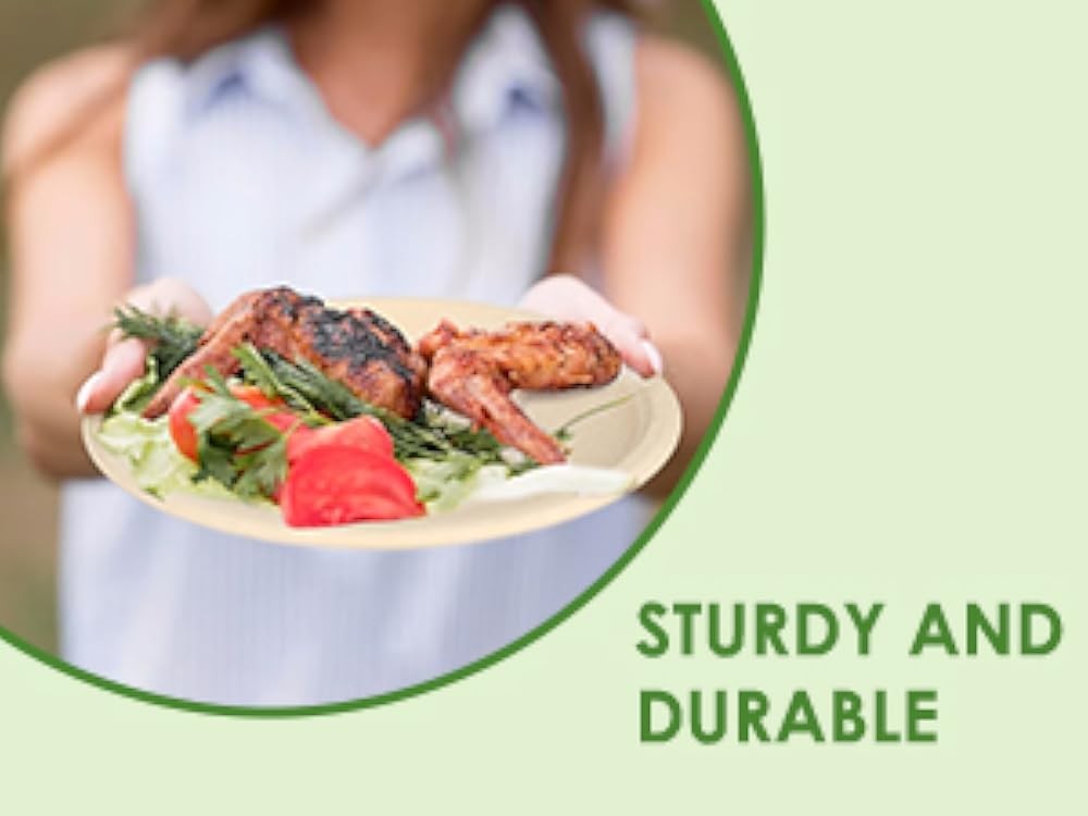 Disposable Paper Plates Set postable Srcane Plates, Bowls,