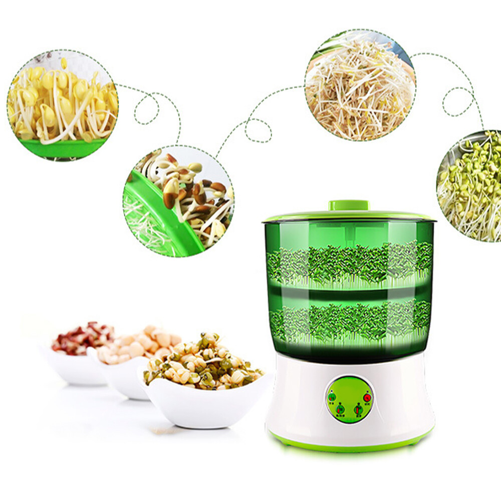 2 layers Automatic Bean Sprouts Machine Bean Sprout Maker Food grade ABS 110V