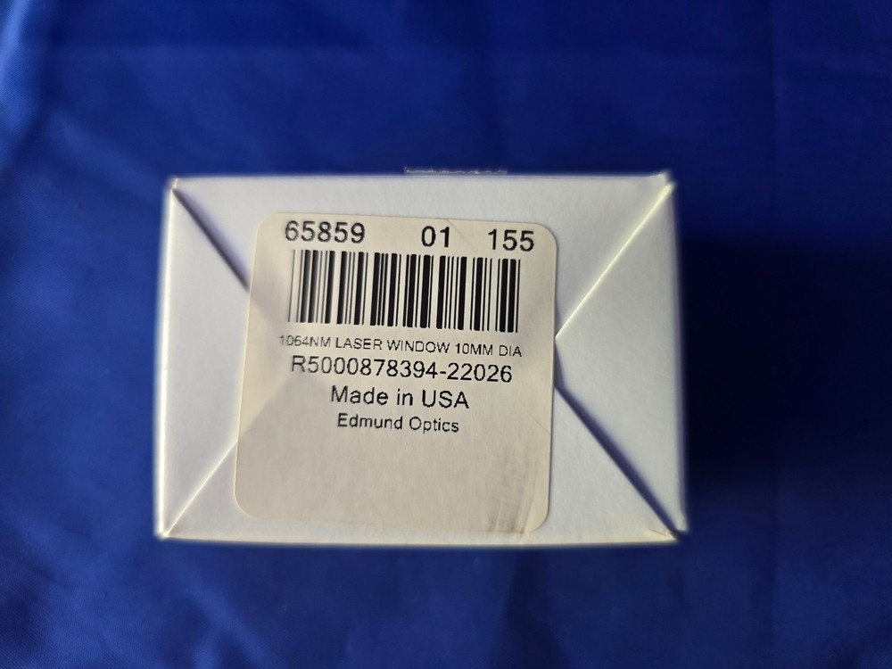 Edmund Optics laser window. Model # 65859.