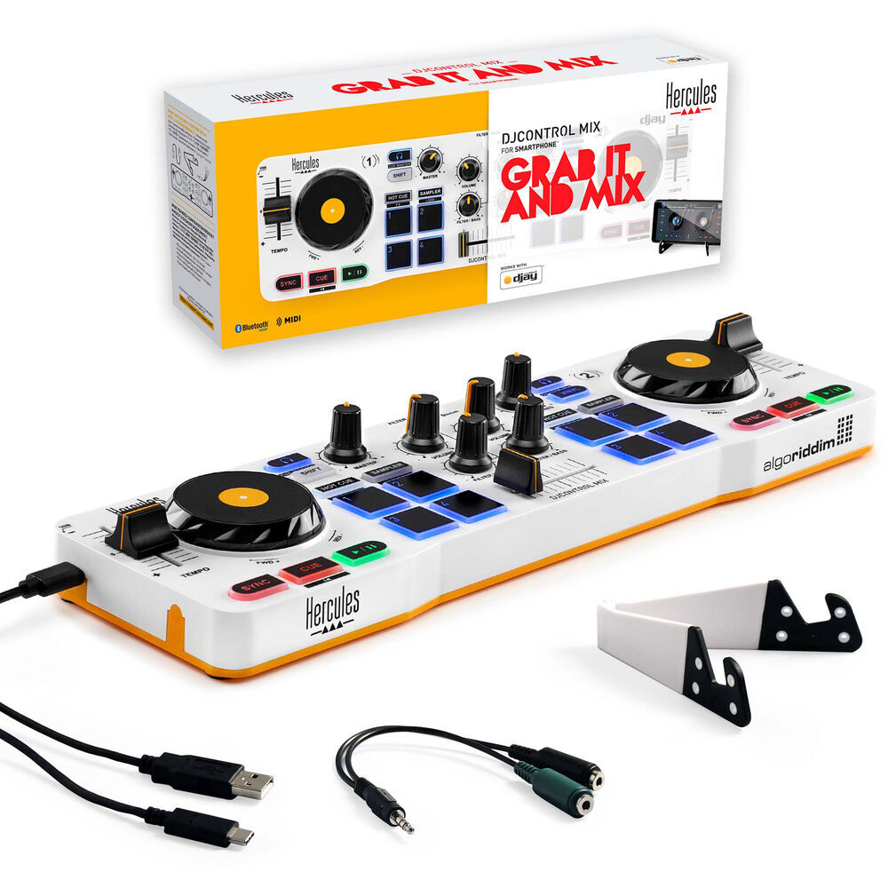 Hercules DJControl Mix Software Controller Bundle w/ Closed-Back Headphones