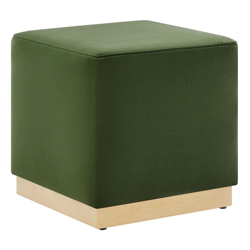 Modway 17" Square Performance Velvet Upholstered Ottoman