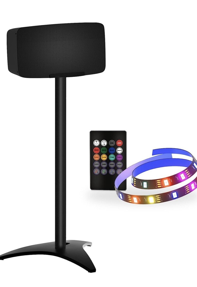 Speaker Stand for Sonos Five & Play 5 Speaker Stands with LED Strip Lights