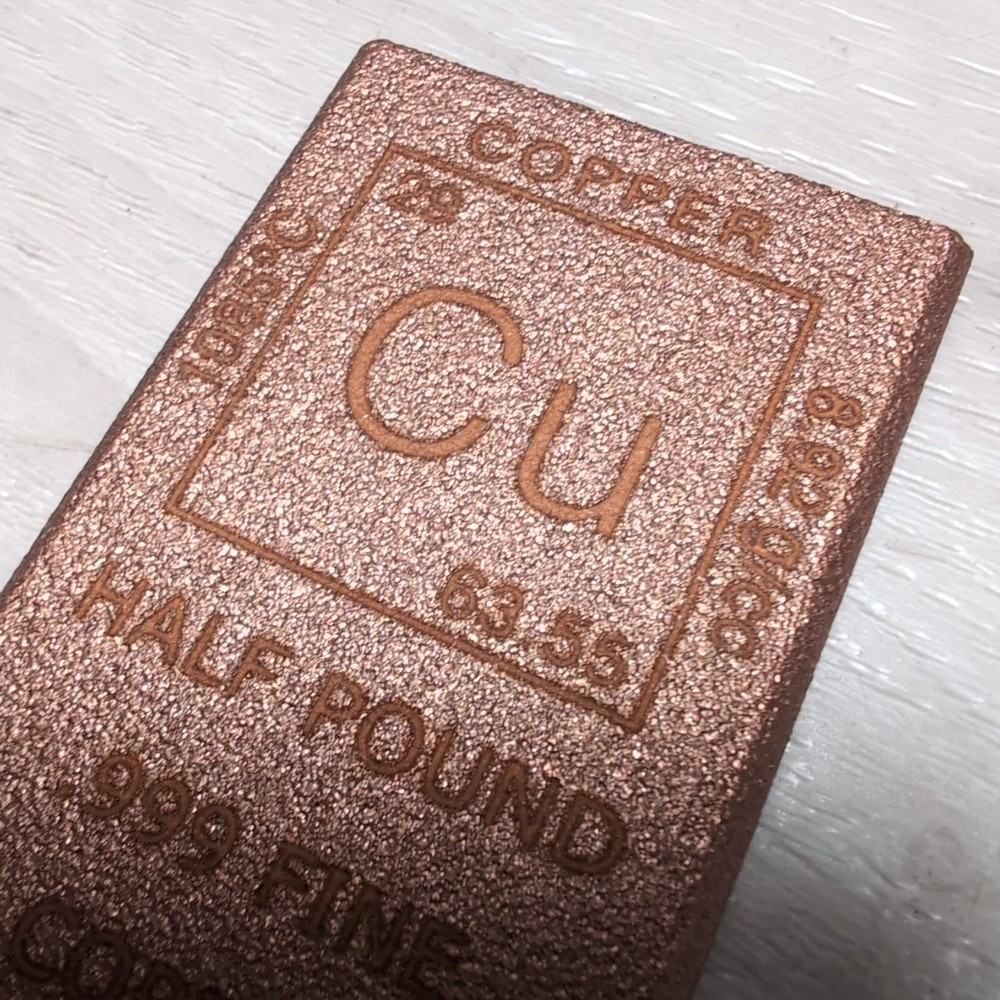 1/2 Pound Element Bar .999 Fine Copper