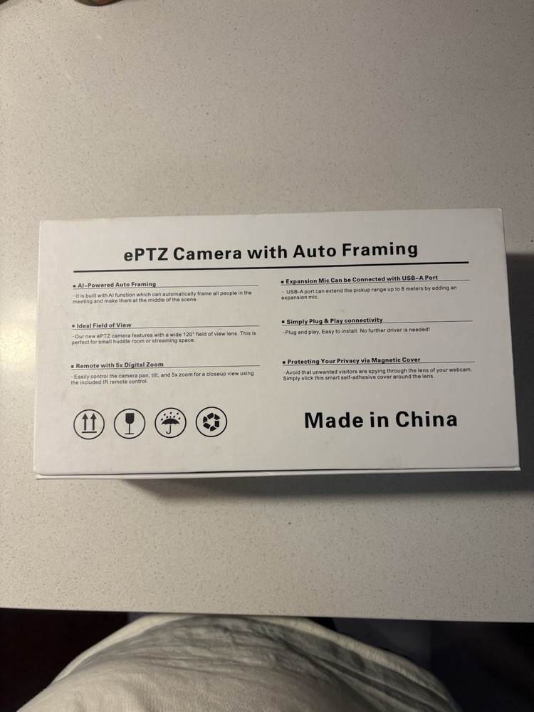 4K Camera with Auto Framing. Plug and Play. AI powered.