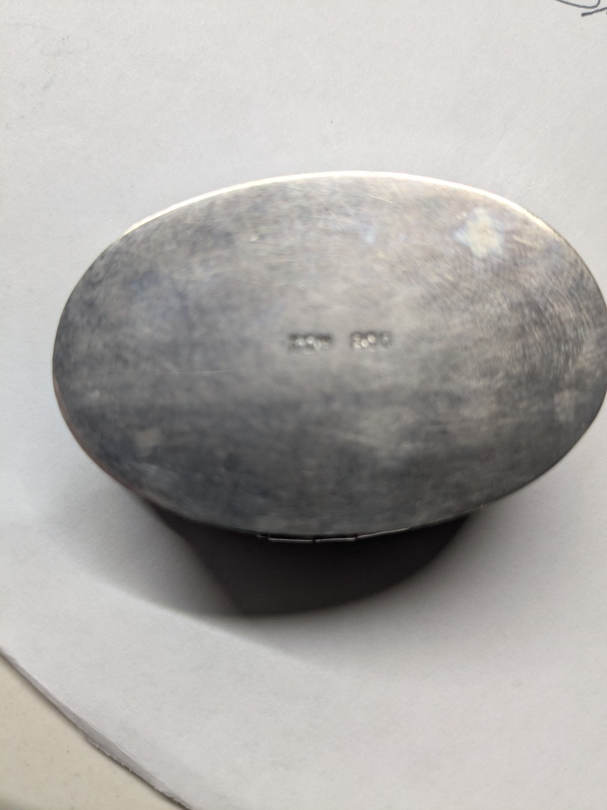 800 Silver Trinket Pill Box Navajo Tom 33.8 Grams 2.25x 1.5"