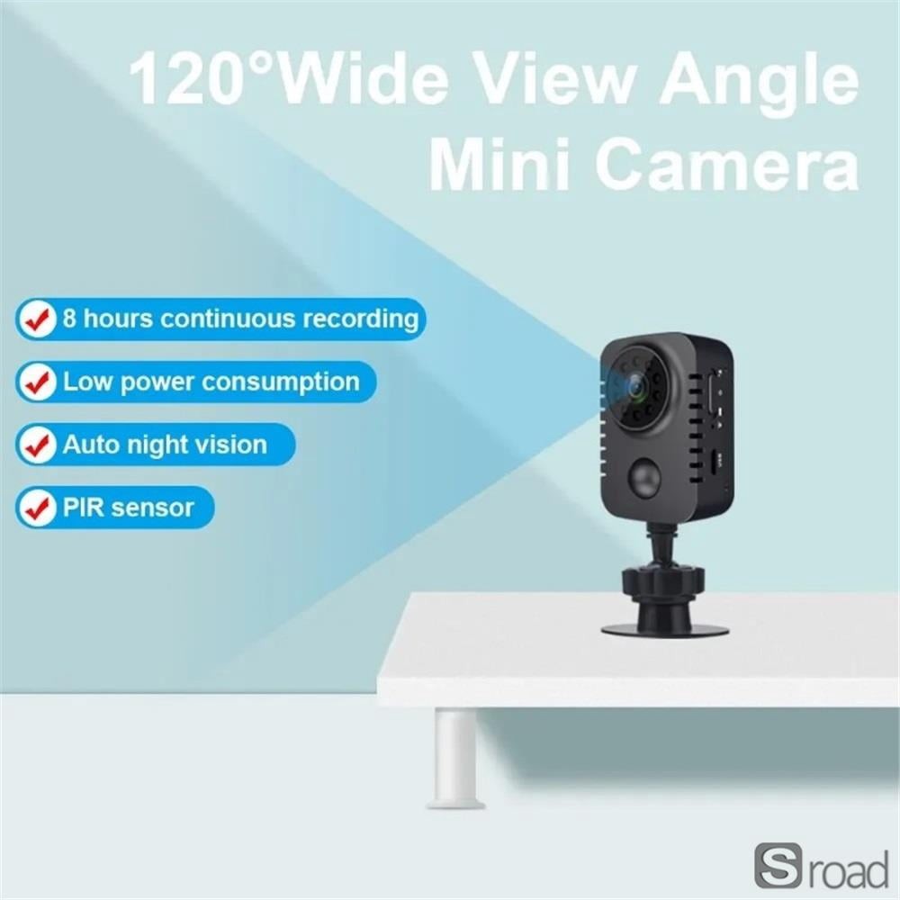 1080P Portable Mini Camera With Night Vision & Motion Detection For Security