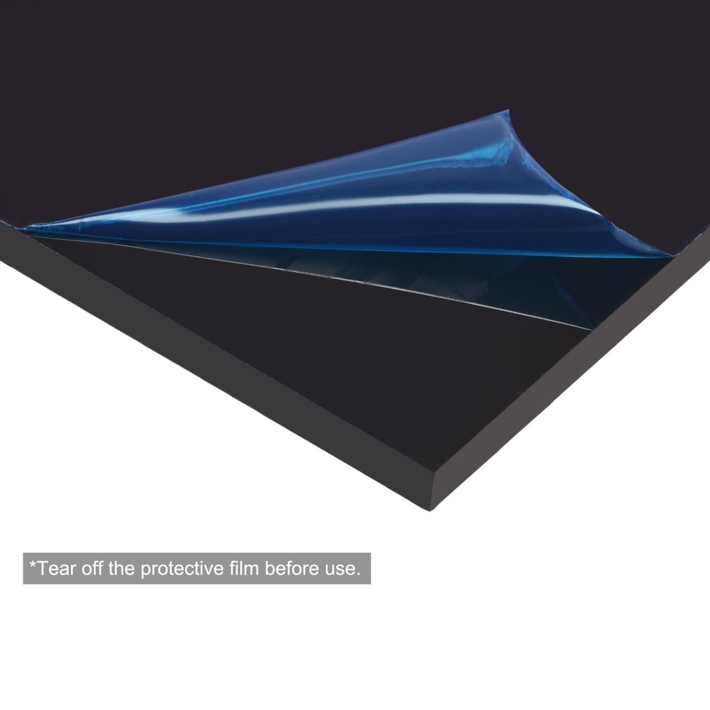 Black ABS plastic sheet 7x4x0.2 inches, panel, 4pcs