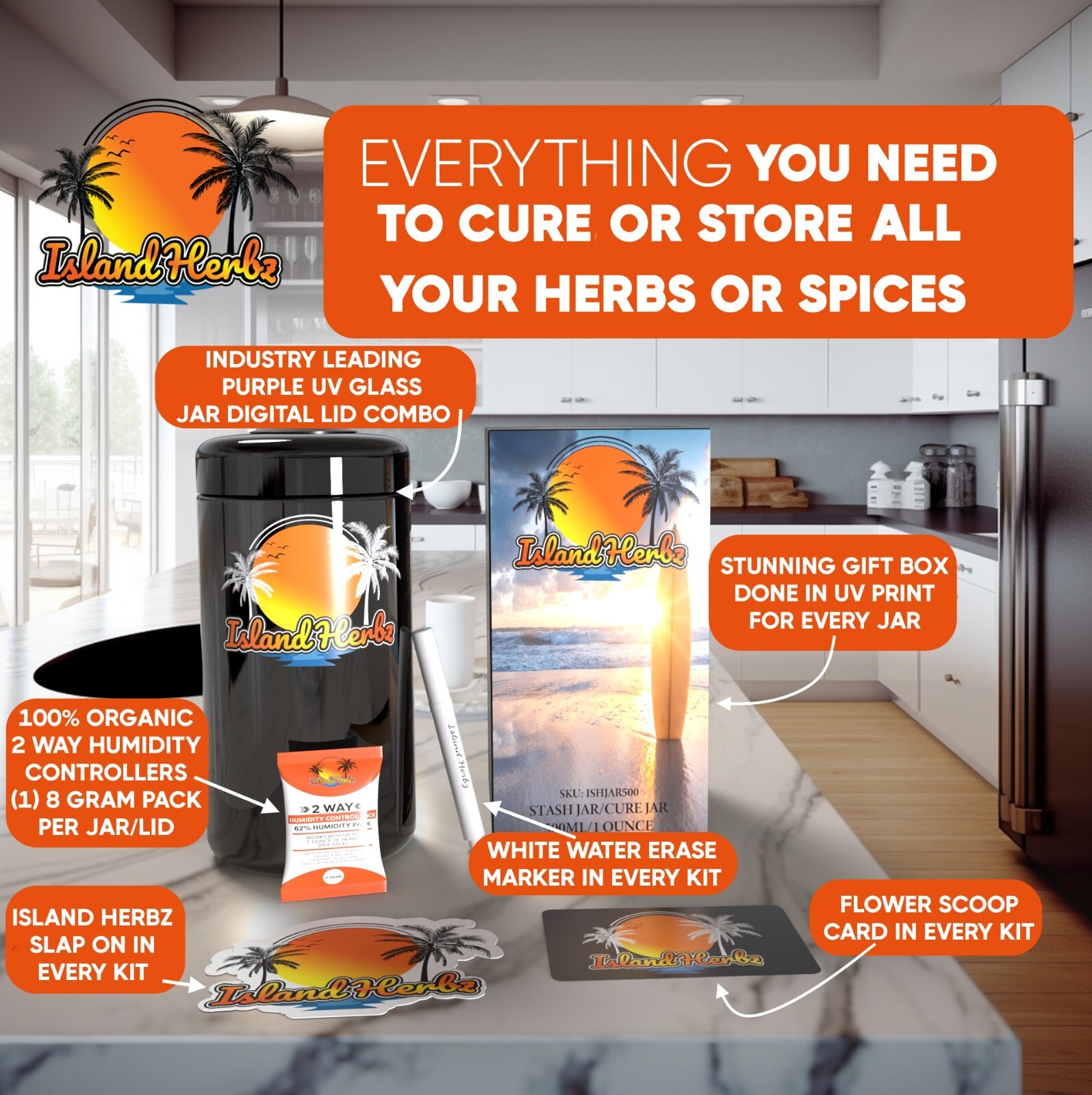 Airtight Smell-Proof 1 Oz Premium Bio-Photonic Cure/Stash/Storage Jar (1 Pack)