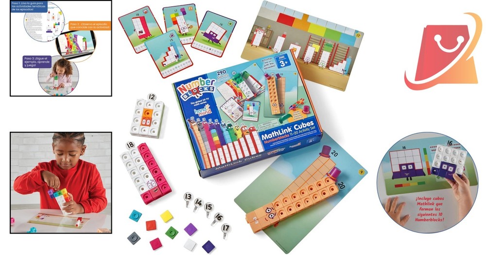MathLink Cubes Numberblocks 11-20 Activity Set Educational Math Toys for Kids