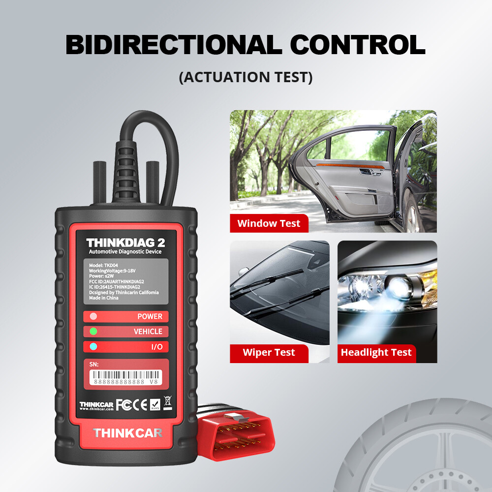 Thinkdiag 2 All System Bluetooth OBD2 Scanner Car Diagnostic Tool Key ECU Coding