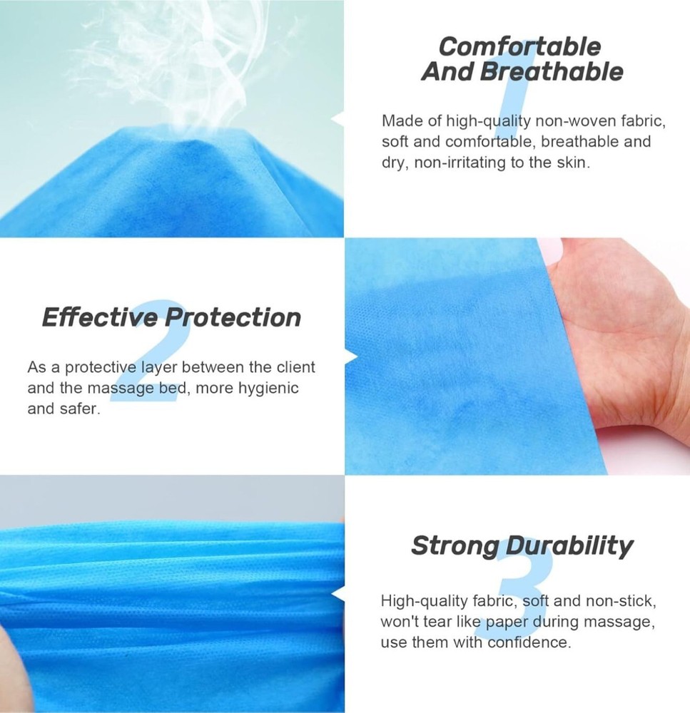 10PCS Massage Table Sheets Disposable Non Woven SPA Bed Cover Breathable Polypro