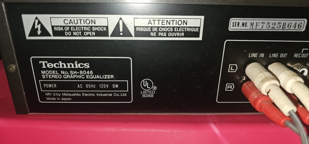 Technics SH-8046 Stereo Graphic Equalizer Touch Pad Computer Equalizer Vintage