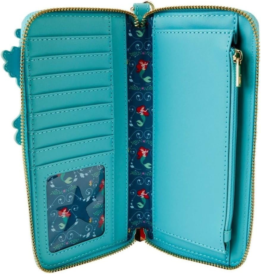 Loungefly Disney The Little Mermaid Princess Lenticular Wristlet Wallet New