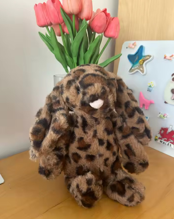 Jellycat Cobblehop Leopard Bunny Plush Toy Doll Soft Stuffed Gifts With Dust Bag