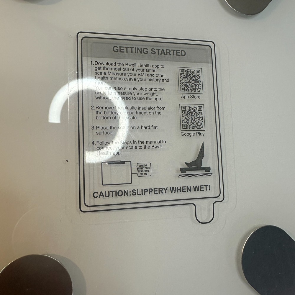 B-WELL Bluetooth Smart Scale LED Display EF-919B4 FCC 2021 Release