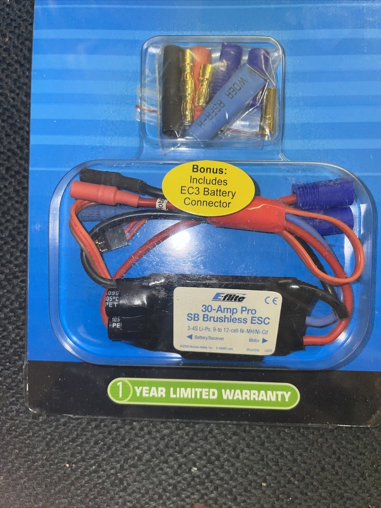 E-flite 30-Amp Pro Brushless ESC with Switch Mode BEC •