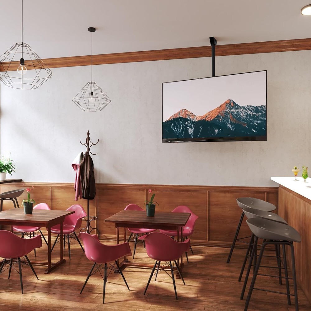 Premium Full Motion Ceiling TV Mount - Adjustable Height & Tilt for OLED TVs