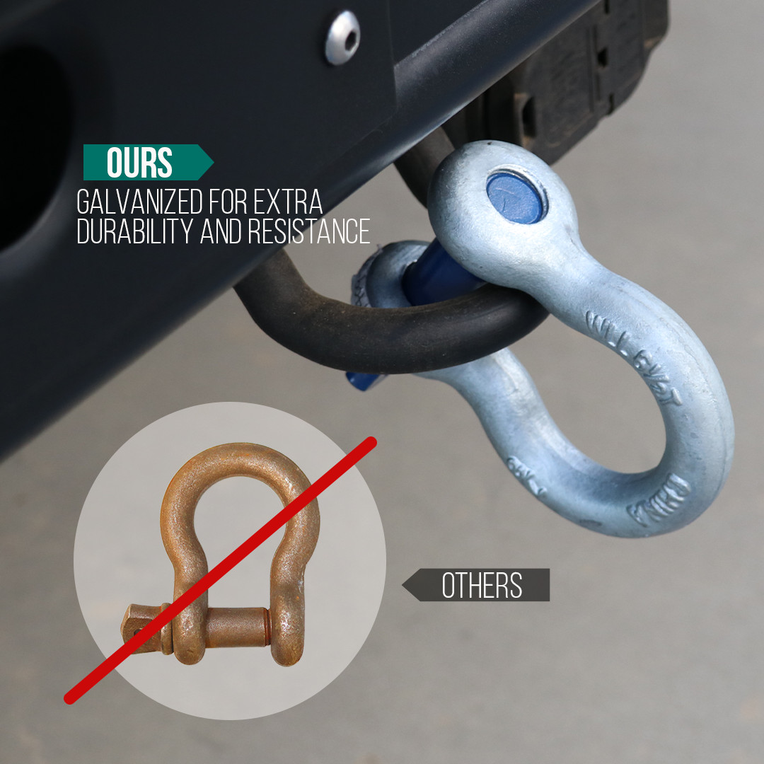 1" Shackle Screw Pin Clevis Rigging Forged - 8.50 Ton, Rust/Corrosion Resistant