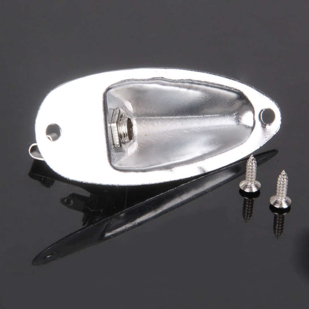 Loaded Boat Guitar Pickup Output Input Jack Plug Socket For FD Strat Silver y