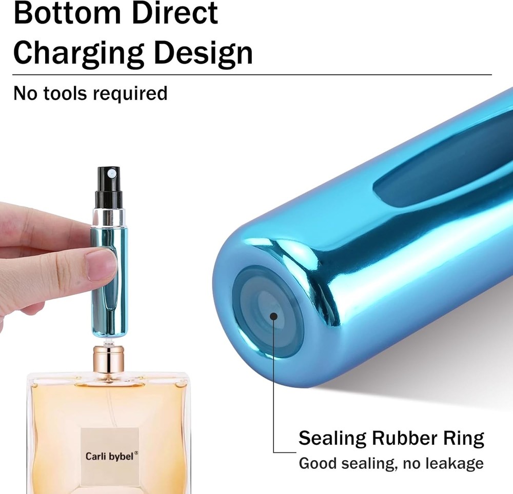 10Pcs Perfume Atomizer Bottles,5ml Refillable Mini Spray Set for Travel,Outgoing