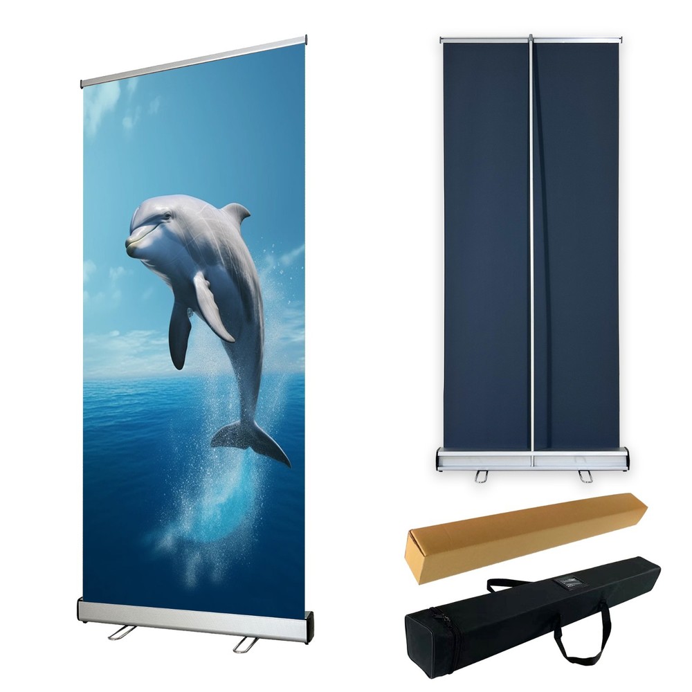 33.5”x80” Standard Retractable Roll Up Banner Stand Display （Stand ONLY）