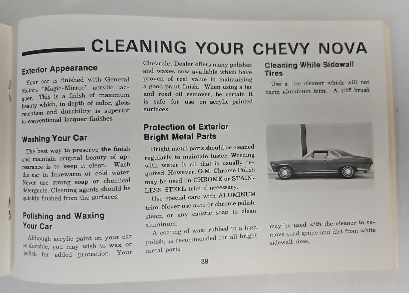 1970 Chevrolet Nova Owner's Manual FIRST EDITION 9/1969 GENERAL MOTORS RARE HTF