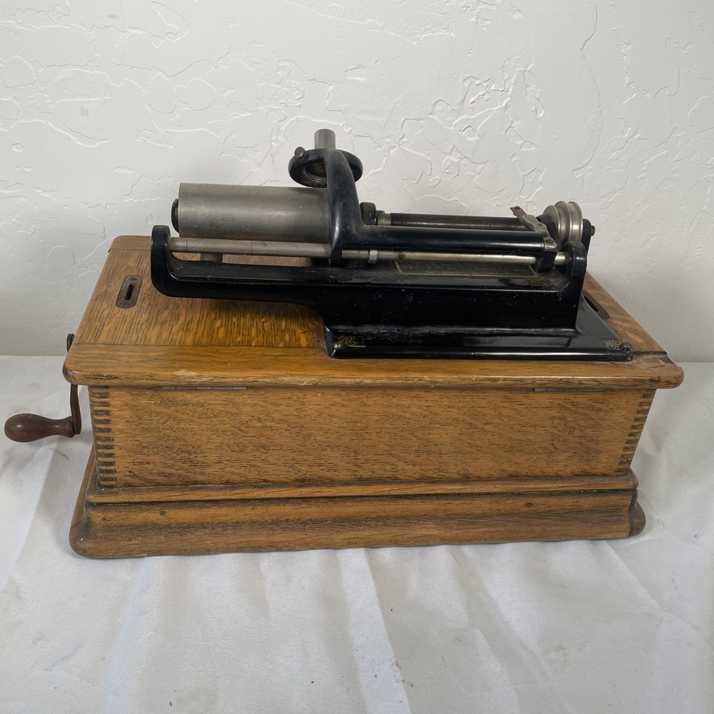 Antique Edison Home Model Cylinder Phonograph Untested