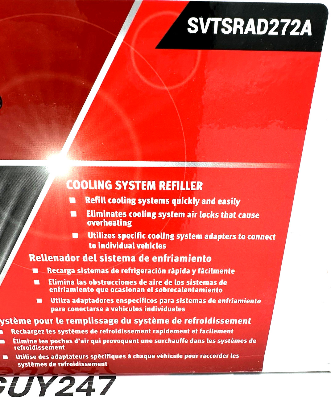 SNAP ON TOOLS USA SVTSRAD272A Vacuum Cooling System Refiller NEW FREE SHIPPING!