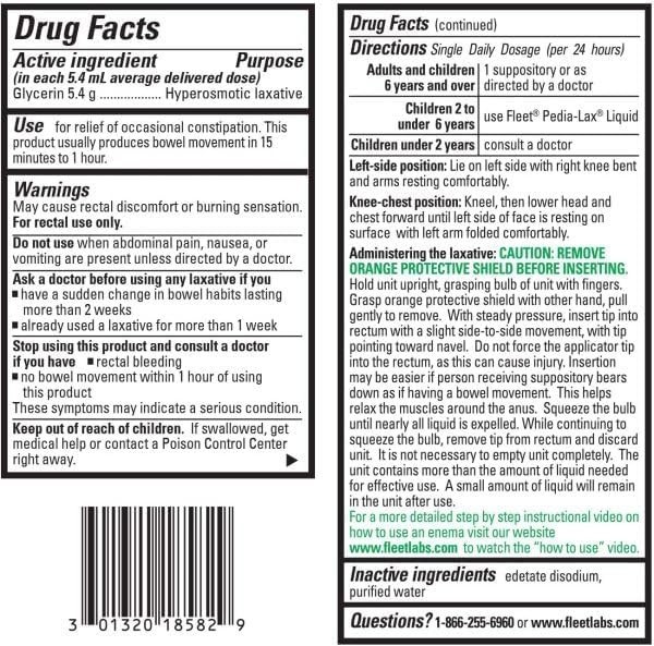 Unflavored Glycerin Suppositories (40 Count)