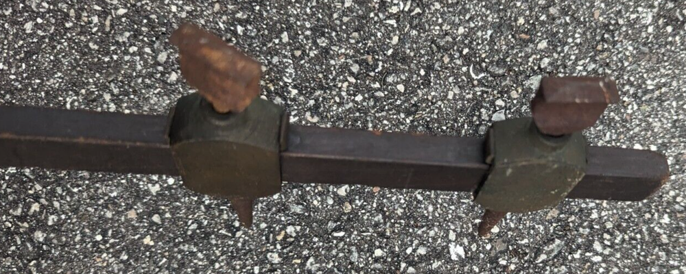 Vintage Brass & Wood Trammel Points