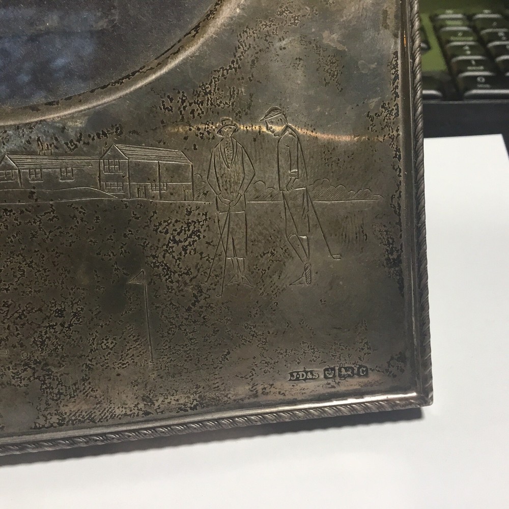 Antique Silver Golf Picture Frame/Trophy. 1913 With hallmarks