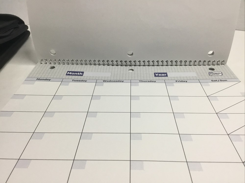 Tech Gear Mega Filled Binder Black Blue School With Date Planner