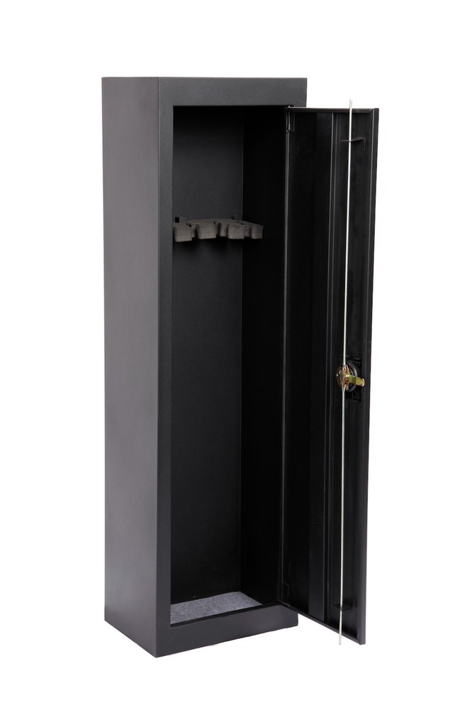 Space Saving 5 Gun Metal Locking Security Cabinet, Model 901